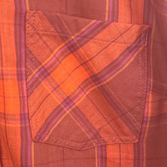 2/$30 ☆ NWT Ava & Viv Red Plaid Cotton Shirt Size X - Picture 7 of 9